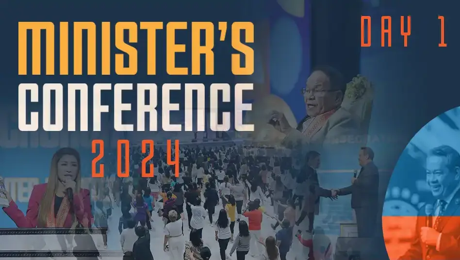 Apostle Jonathan S. Ferriol delivering his sermon at the International Ministers Conference 2024 Day 1