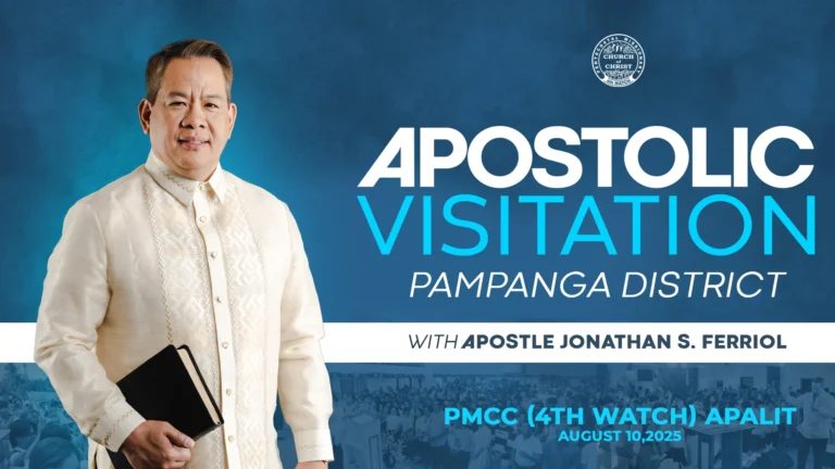 “Apostle Jonathan S. Ferriol preaching during Apostolic Visitation in Pampanga District”