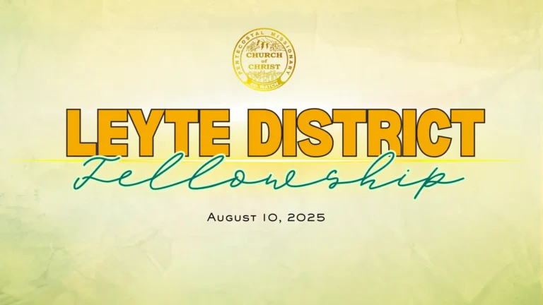 Brethren worshiping at Leyte District Fellowship 2025 at PMCC (4th Watch) Tacloban