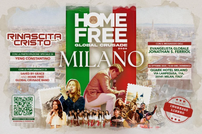 Home Free Global Crusade 2025 Milan worship gathering at Quark Hotel Milano