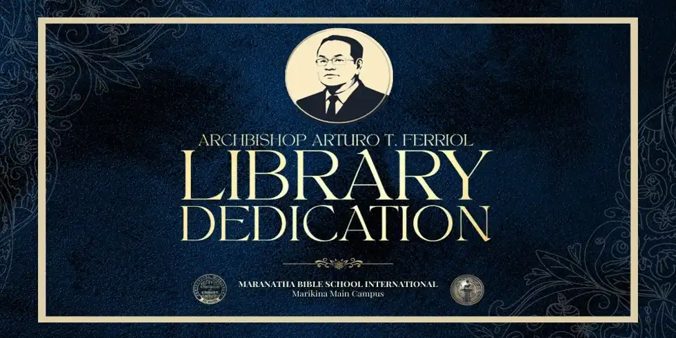 "Archbishop Arturo T. Ferriol at the library inauguration ceremony"
