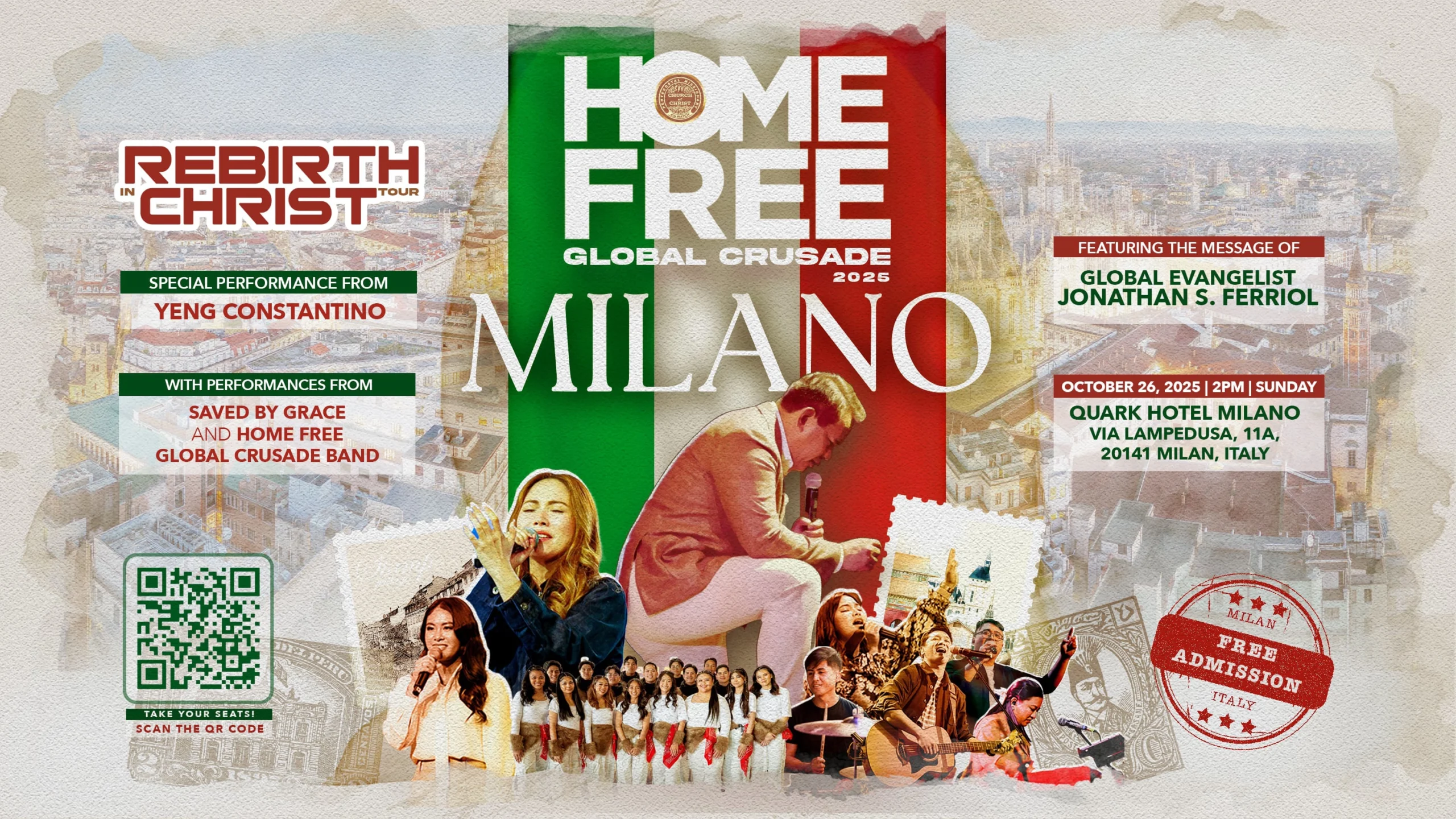 Home Free Global Crusade 2025 – Milan