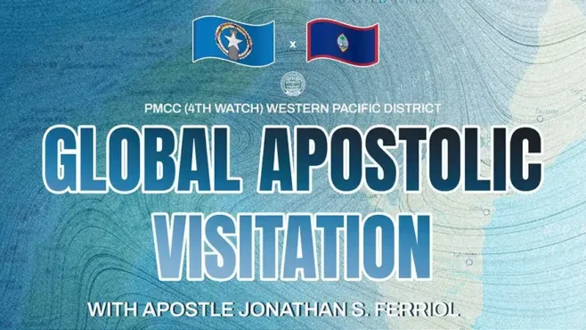 Global Apostolic Visitation Saipan 2026 at Crowne Plaza Resort with Apostle Jonathan Santos Ferriol ministering to PMCC 4th Watch brethren in worship and prayer