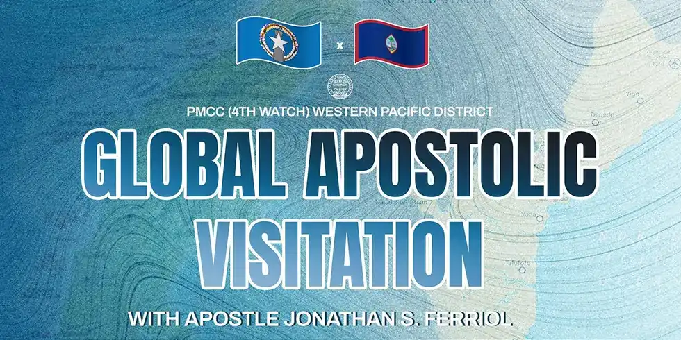 Global Apostolic Visitation Saipan 2026 at Crowne Plaza Resort with Apostle Jonathan Santos Ferriol ministering to PMCC 4th Watch brethren in worship and prayer