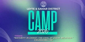Delegates from the Leyte and Samar Districts gather in worship and fellowship during Leyte-Samar District Camp 2026 at PMCC (4th Watch) Tacloban Locale, focusing on spiritual growth and maturity in Christ.