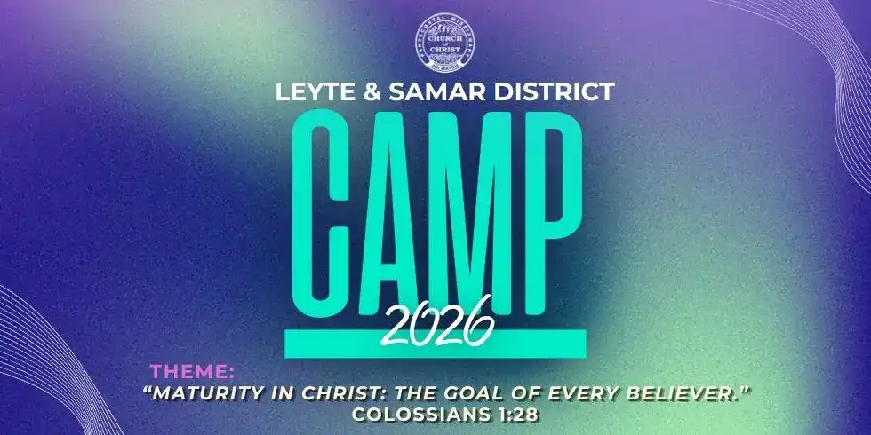 Delegates from the Leyte and Samar Districts gather in worship and fellowship during Leyte-Samar District Camp 2026 at PMCC (4th Watch) Tacloban Locale, focusing on spiritual growth and maturity in Christ.