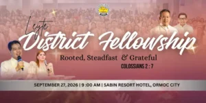 Leyte District Fellowship 2026 of PMCC (4th Watch) at Sabin Resort Hotel in Ormoc City